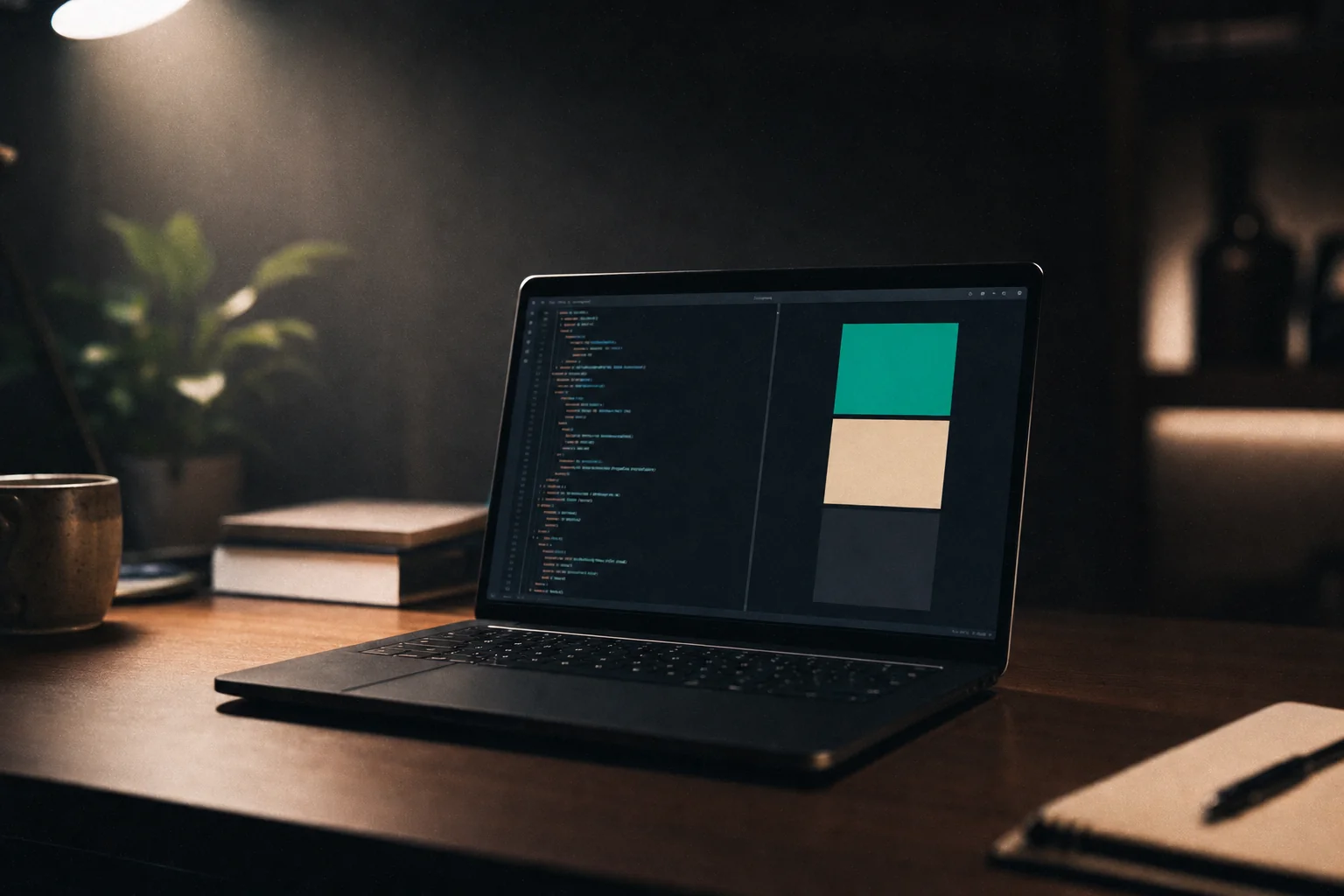 DESIGN.md 한 장 안에 YAML 토큰과 마크다운 본문이 함께 있는 모습