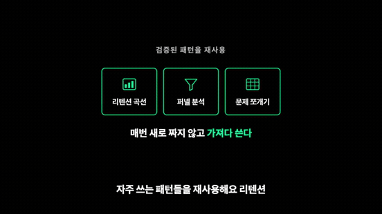원본 상품에서 공개한 실제 영상의 자막과 화면 구성