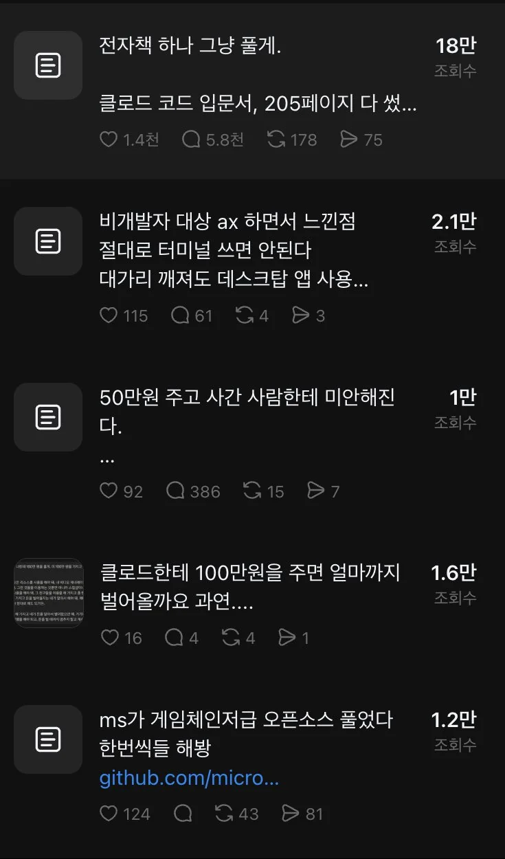 팔로워 5000명 달성한 쓰레드 자동화